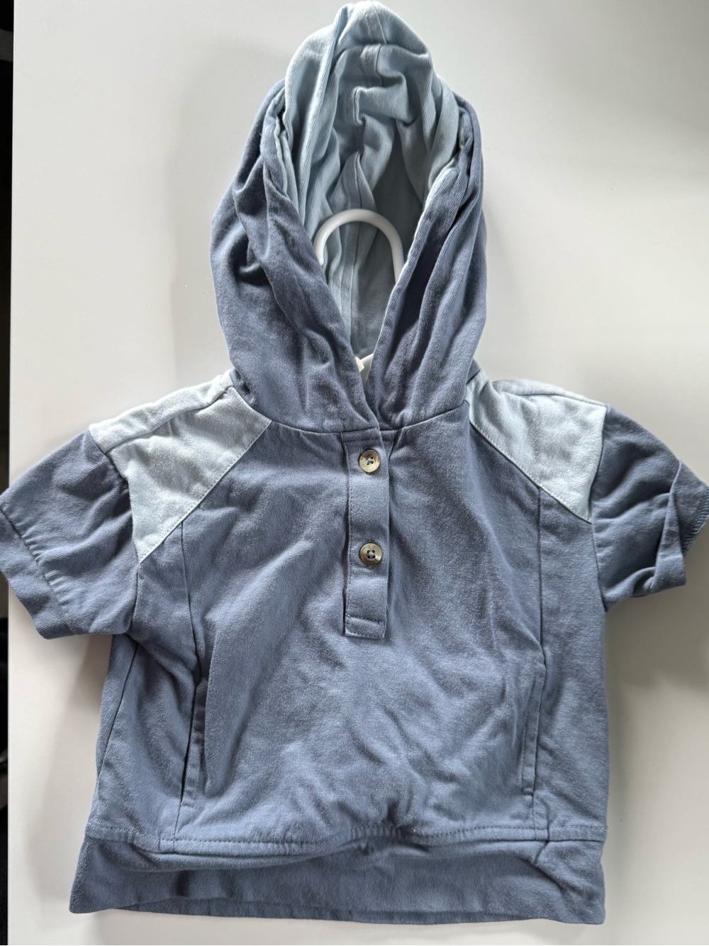 Kate Quinn 6-12 months Blue Short Sleeve Hooded Pullover